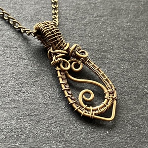 Sárgaréz medálos nyaklánc, Ékszer, Nyaklánc, Medálos nyaklánc, Ékszerkészítés, Fémmegmunkálás, MESKA