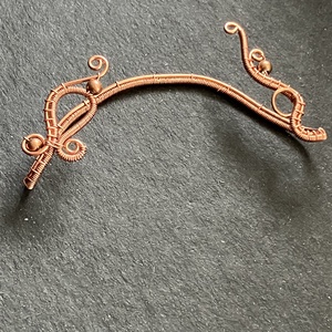 Réz nagy fülékszer - ékszer - fülbevaló - fülékszer - Meska.hu