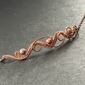 Réz nyakék - ékszer - nyaklánc - nyakpánt, gallér - Meska.hu