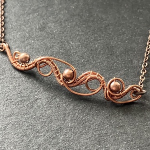 Réz nyakék - ékszer - nyaklánc - nyakpánt, gallér - Meska.hu