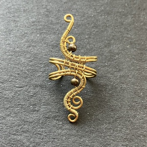 Sárgaréz fülgyűrű, Ékszer, Fülbevaló, Fülgyűrű, Ékszerkészítés, Fémmegmunkálás, MESKA