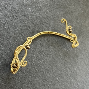 Sárgaréz fülékszer - ékszer - fülbevaló - fülékszer - Meska.hu