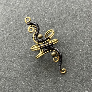 Sárgaréz és fekete fülgyűrű, Ékszer, Fülbevaló, Fülgyűrű, Ékszerkészítés, Fémmegmunkálás, MESKA