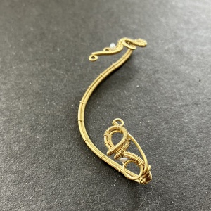 Sárgaréz gyöngy fülékszer, Ékszer, Fülbevaló, Fülékszer, Fémmegmunkálás, Ékszerkészítés, MESKA