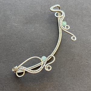 Nemesacél fülékszer aventurinnal - ékszer - fülbevaló - fülékszer - Meska.hu