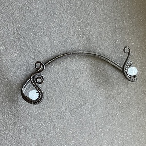 Fekete és akvamarin fülékszer - ékszer - fülbevaló - fülékszer - Meska.hu