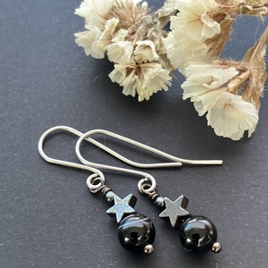 Nemesacél csillag fülbevaló - ékszer - fülbevaló - lógó fülbevaló - Meska.hu