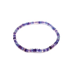 Fluorit lila korong karkötő 4x2,5mm, Ékszer, Karkötő, Ásványkarkötő, , MESKA