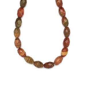 Wood lace stone fazettált hordó 7,5-8x12mm, Kellékek & szerszámok, Ásvány alapanyag, Ásványfüzér, , MESKA