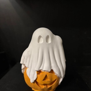Szellem tökkel Halloween dekor - otthon & életmód - dekoráció - halloween - halloweeni dekoráció - Meska.hu