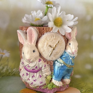 Nyuszis mini kaspó vagy kistároló dekoráció - otthon & életmód - virágdekoráció - virágtartó - kaspó - Meska.hu