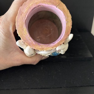 Nyuszis mini kaspó vagy kistároló dekoráció - otthon & életmód - virágdekoráció - virágtartó - kaspó - Meska.hu