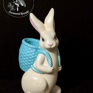 Nyuszi kosaras hátizsákkal - Meska.hu