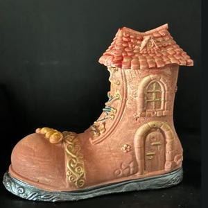 Manólak kerámia cipőház tündérkerti bakancs - Meska.hu