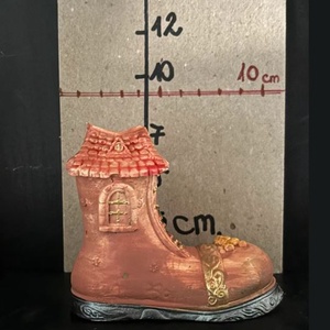 Manólak kerámia cipőház tündérkerti bakancs - otthon & életmód - dekoráció - dekoratív figurák és szobrok - Meska.hu