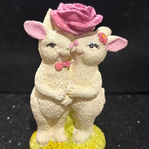 Örök Szerelem � Kézzel festett nyuszipár figura (8 cm) - Meska.hu