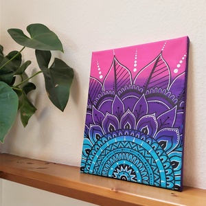 Csakra-csokor akril festmény (24x30 cm) - művészet - festmény - akril - Meska.hu