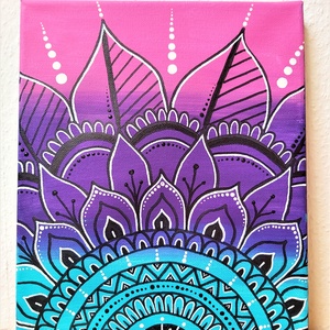 Csakra-csokor akril festmény (24x30 cm) - Meska.hu
