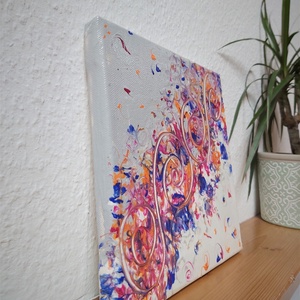 Röpke pillangó akril festmény (20x20 cm) - művészet - festmény - akril - Meska.hu