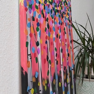 Konfetti fák akril festmény (50x40 cm) - művészet - festmény - akril - Meska.hu