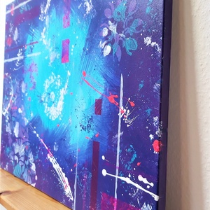 Kék sziget akril festmény (40x50 cm)  - művészet - festmény - akril - Meska.hu