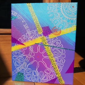 Maja kód akril festmény (24x30 cm)  - művészet - festmény - akril - Meska.hu