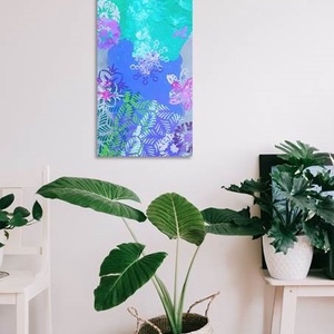 Amazonas akril festmény (25x58 cm)  - művészet - festmény - akril - Meska.hu