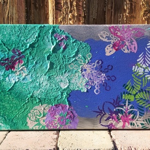 Amazonas akril festmény (25x58 cm)  - művészet - festmény - akril - Meska.hu