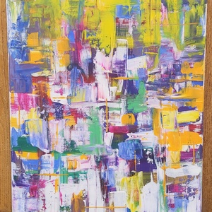 Tér-idő szövet akril festmény (40x50 cm)  - művészet - festmény - akril - Meska.hu