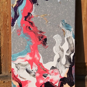 Gránátalma - akril festmény (25x58 cm) - Meska.hu