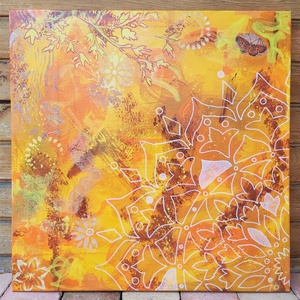 Napmeleg föld - akril festmény (58x58 cm)  - művészet - festmény - akril - Meska.hu