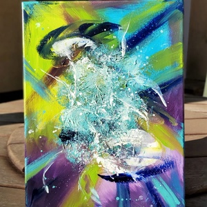 Világok közt - akril festmény (30x40 cm)  - művészet - festmény - akril - Meska.hu