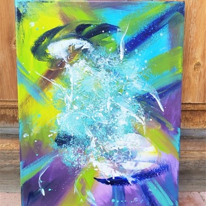 Világok közt - akril festmény (30x40 cm)  - Meska.hu
