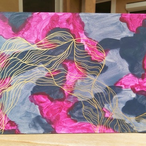 akril festmény (50x70 cm) - Meggyes álom, Művészet, Festmény, Akril, Festészet, MESKA