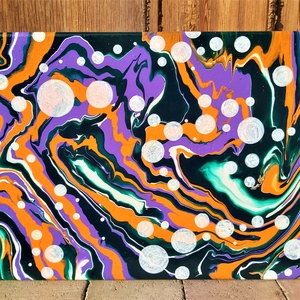 akril festmény (30x40 cm) - Buborék univerzum - művészet - festmény - akril - Meska.hu