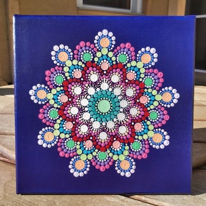 akril festmény (30x30 cm) - Mandalay, Művészet, Festmény, Akril, Festészet, MESKA