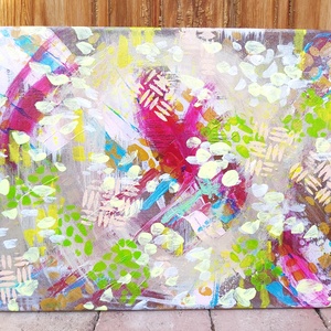 akril festmény (30x40 cm) - Hóvirág - művészet - festmény - akril - Meska.hu