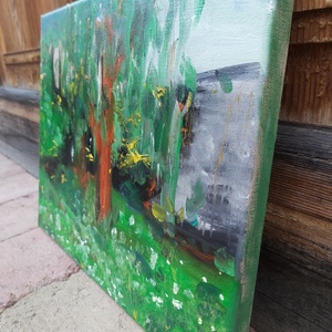 akril festmény (24x30 cm) - Kert - művészet - festmény - olajfestmény - Meska.hu