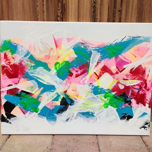 akril festmény (30x40 cm) - Színhullám - művészet - festmény - akril - Meska.hu