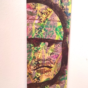 akril festmény (24,5 x 137,5 cm) - Olmec, Művészet, Festmény, Akril, Festészet, MESKA