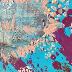 akril festmény (24x30 cm) - Kagyló - művészet - festmény - akril - Meska.hu