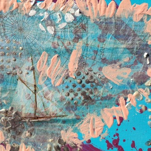 akril festmény (24x30 cm) - Kagyló - művészet - festmény - akril - Meska.hu