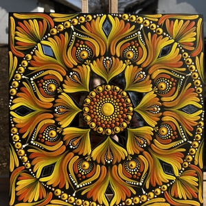 Napfény Mandala, Művészet, Festmény, Akril, Festészet, MESKA