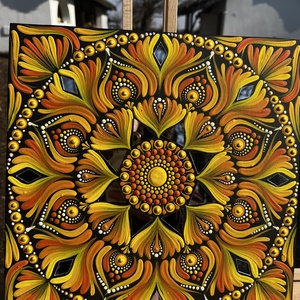 Napfény Mandala - művészet - festmény - akril - Meska.hu