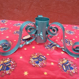 Eladó egyedi készítésű kovácsoltvas karácsonyfatartó. - karácsony - karácsonyi lakásdekoráció - karácsonyfa, grincsfa - Meska.hu