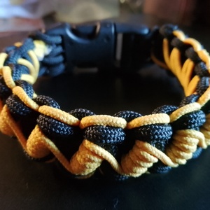 Black and Gold � Kontrasztos taktikai karkötő, Ékszer, Karkötő, Fonott karkötő, Csomózás, MESKA