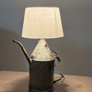 Régi kanna, olajos kanna, kiöntő lámpa asztali lámpa - Meska.hu