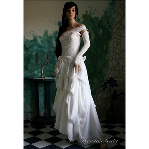 LINDA - artsy patchwork menyasszonyi ruha  - esküvő - ruha - menyasszonyi ruha - Meska.hu