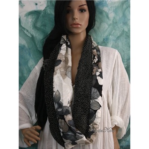 ÉKSZER-SÁL / orchidea-mintás selyem patchwork körsál - infinity-scarf - ruha & divat - sál, sapka, kendő - sál - Meska.hu ÉKSZER-SÁL / orchidea-mintás selyem patchwork körsál - infinity-scarf - ruha & divat - sál, sapka, kendő - sál - Meska.hu