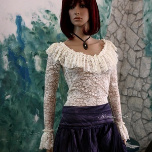 LOLITA - goth csipke-felső  - ruha & divat - női ruha - blúz - Meska.hu